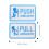5Sets Wit Acryl Deurherinnering Push Pull Bord Voor En 4