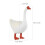 5Pcs White Plastic Goose Figurine Realistic Desktop Home Decor Craft 2