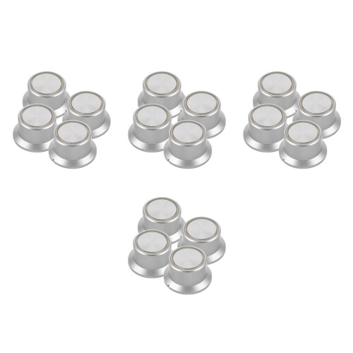 16Pcs Silver Rotary Volume Knobs Plastic for Home Theater and Audio 2