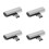 4Pcs Silver Type Adapter for Headphones with Charging Support 4