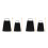 4Sets Lightweight Black Cowbell with Stick Kids Hand Percussion 8
