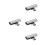 4Pcs Silver Type Adapter for Headphones with Charging Support 7