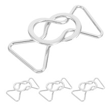 20Pairs Silver Metal Waistband Buckles Decorative Buckle for Belts
