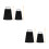 4Sets Lightweight Black Cowbell with Stick Kids Hand Percussion 4