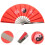 4Pcs Red Handheld Foldable Fan Chinese Fan for Tai Chi Performance 9