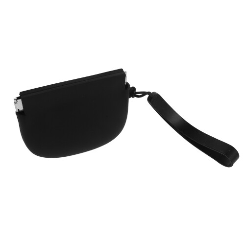Black Silicone Braces Storage Case with Travel-Friendly Lanyard