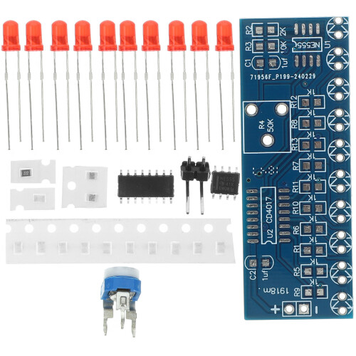 12Sets Plastic Soldering Kit Flowing LED Light DIY Set 2