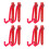 8Pièces Crochet Support Extincteur Rouge Métal Durable Stable 7