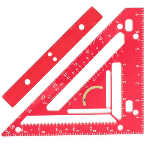 4Sets Acrylic Carpenter Square Red Woodworking Measuring Tool Durable 1