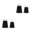 4Sets Lightweight Black Cowbell with Stick Kids Hand Percussion 6