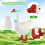 5Pcs White Plastic Goose Figurine Realistic Desktop Home Decor Craft 5