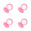 4Pcs Compact Pink Retainer Container Clear Case for Mouth Guards 8