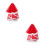 2Pcs Red Wedding Veils Short Double Layer Tulle Veil for Brides 8