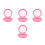 4Pcs Compact Pink Retainer Container Clear Case for Mouth Guards 5