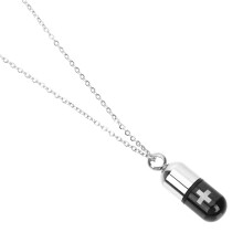 2St Lange Ketting Rvs Urn Hanger Herdenkings Sieraad Multi