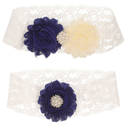 8Pcs Lace Bridal Garters for Bride Wedding Bride Flexible Adjustable 2