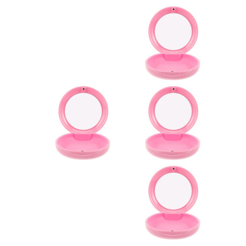 4Pcs Compact Pink Retainer Container Clear Case for Mouth Guards 2
