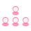 4Pcs Compact Pink Retainer Container Clear Case for Mouth Guards 7