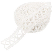 4Pcs White Lace Ribbon Cotton Trim for DIY Wedding and Clothing Decor