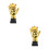 2St Plastic Gouden Keeperhandschoentrophee Voor Jeugdvoetbal Prijs 5