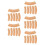 30Pcs Realistic Artificial Thatch Straw Rolls for Miniature DIY Craft 6