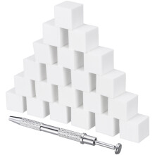 5Sets Small White Nail Sponges and 4-Prongs Grabber for Color Fade