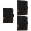 3Pcs Black PU Budget Binder Cover A6 Notebook 6-Rings Shell 8