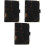 3Pcs Black PU Budget Binder Cover A6 Notebook 6-Rings Shell 5