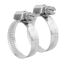(Pack of 2) KCT 20-32mm Stainless Steel 304 Adjustable Clip Fuel Hose Pipe Clamp