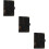 3Pcs Black PU Budget Binder Cover A6 Notebook 6-Rings Shell 11