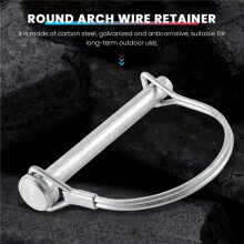 10Pcs Fio de Bloqueio Pin, 5/16 Polegada Eixo de Bloqueio Pin Engate Pin com Arco Redondo Fio Retentor para Fazenda Reboques Gramado Jardim