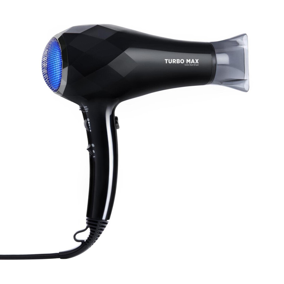 Instyler Turbo Max Ionic Dryer - Fast & Easy Drying For Healthy, Shiny Hair - Lightweight Efficient Hi-Torque Motor & Turbine Fan For Powerful Drying,