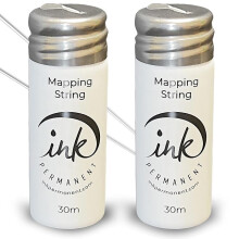 Permanent Ink Weißer Augenbrauen-Mapping-Faden [2 x 100 ft Flaschen - 60 m]