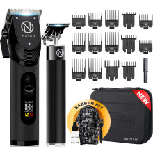 Novah Tondeuses Professionnelles pour Hommes, Set de Tondeuses et Tondeuse, Tondeuses Sans Fil, Kit de Coupe de Cheveux