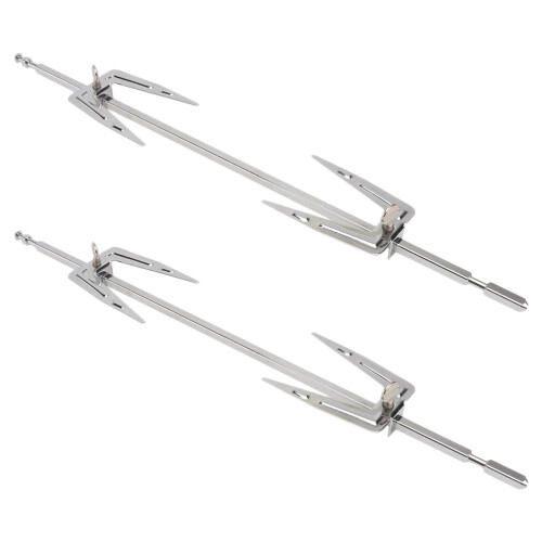 4Ensembles À Viande Rotative Acier Inoxydable Pour Bbq