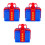 3Ensembles Décor Boîte Cadeau Réaliste 7