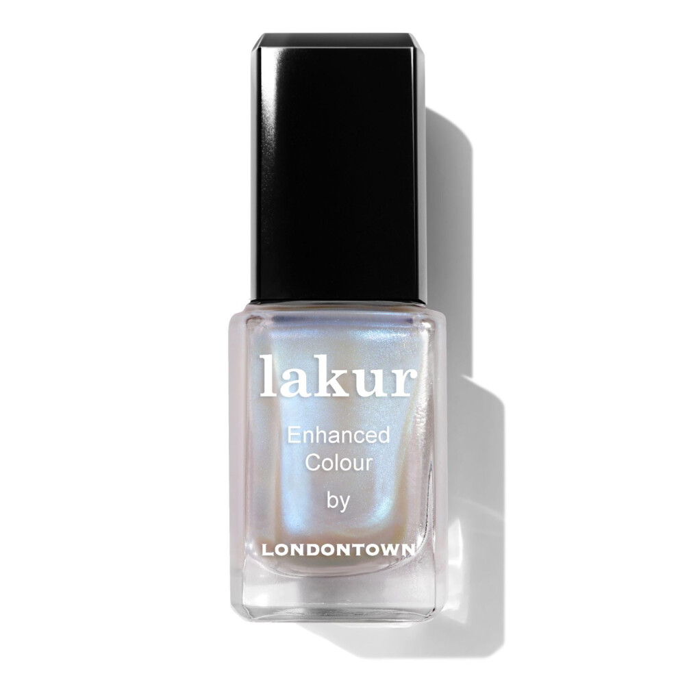 Londontown Lakur Nail Polish/Topper - Chrome Glaze - Enhanced Color Long Lasting Top Nail Coat Gel-Free Shine Nail Look, Starry Chrome Topper, 0.4 Oz