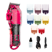 Professionele Haartrimmers voor Mannen, Draadloze Kapperstrimmers voor Haar Knippen & Verzorging, LED Display Haartrimmer Set met 8 Fade