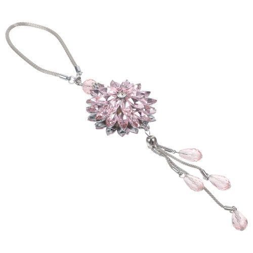 2Pièces Accessoire Suspendu Camélia Cristal Rose Décoratif