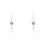 2Pièces Accessoire Suspendu Camélia Cristal Rose Décoratif 5