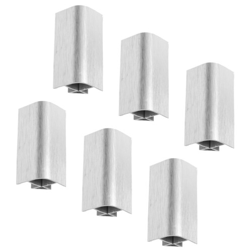 12Pièces Rangements De Câbles Coin Cabinet Durable Argent 1