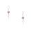 2Pièces Accessoire Suspendu Camélia Cristal Rose Décoratif 7