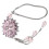 2Pièces Accessoire Suspendu Camélia Cristal Rose Décoratif 3
