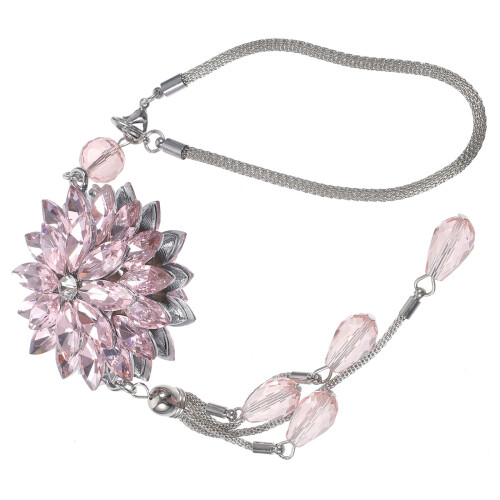 2Pièces Accessoire Suspendu Camélia Cristal Rose Décoratif 2