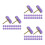 60Pièces Punaises Push Pins Décoratives Violet Pour Tableau Et Mur 5