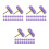 60Pièces Punaises Push Pins Décoratives Violet Pour Tableau Et Mur 9