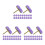 60Pièces Punaises Push Pins Décoratives Violet Pour Tableau Et Mur 4