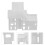 4Pièces Mini Villas Blanches En Ornements Pour Sand Table 11