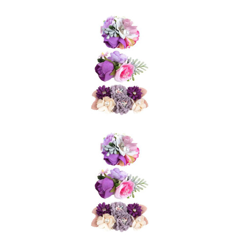6Pièces Épingles Fleurs Violet Pour Maison 2