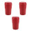 3Pièces Cendrier Moderne Rouge Auto Pbt ABS Antipoussière Compact 5